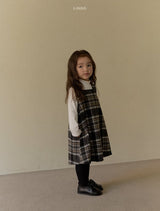 ［LINDO］Milk square one-piece (check)