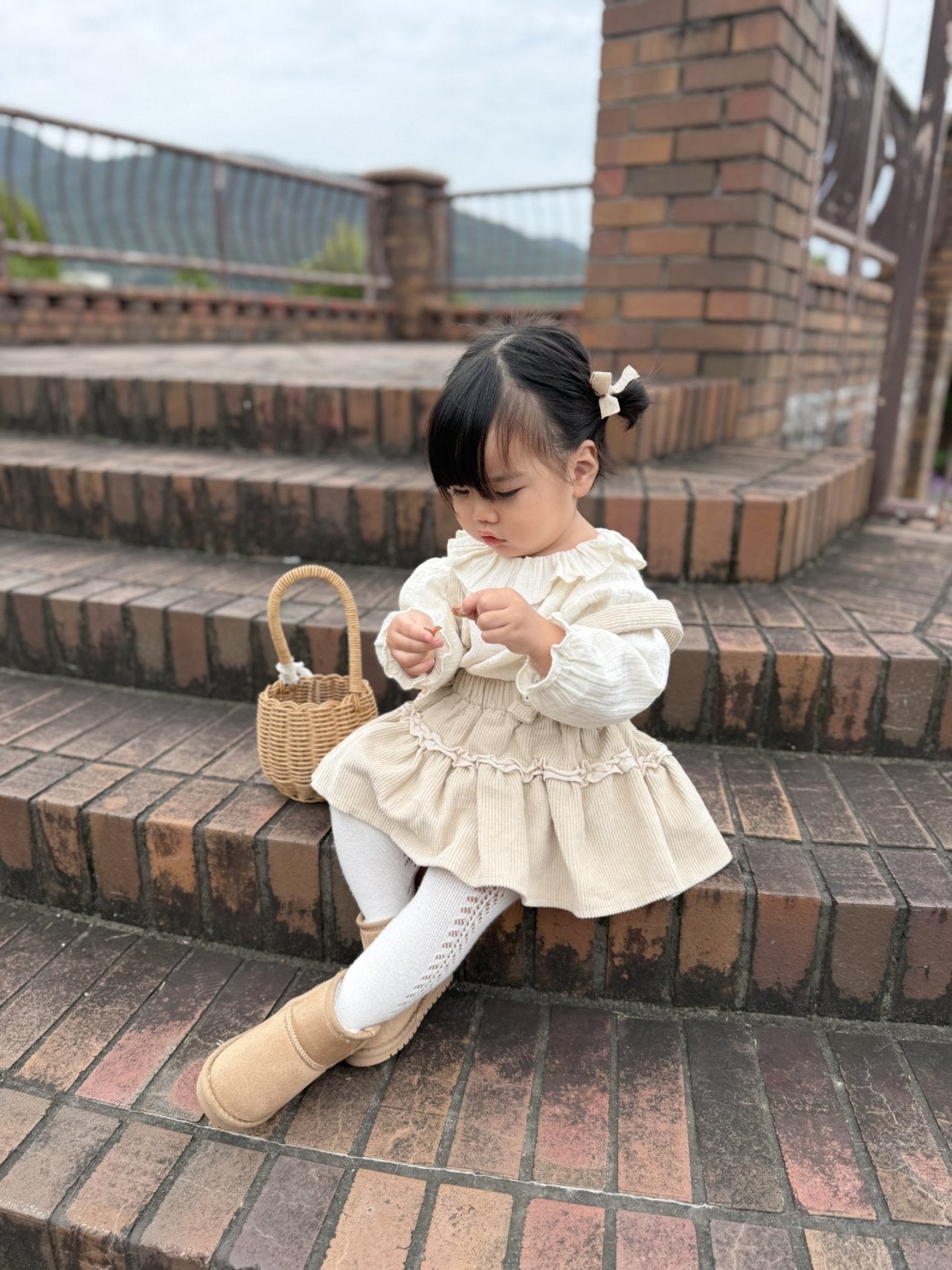 ［mimi market］Corduroy frill skirt