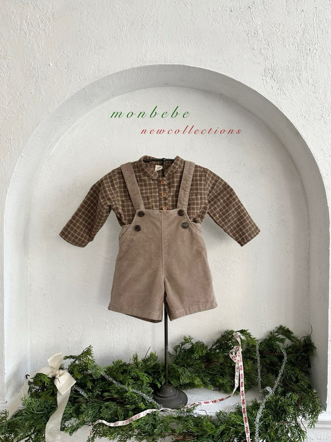 ［monbebe］Merry check shirt