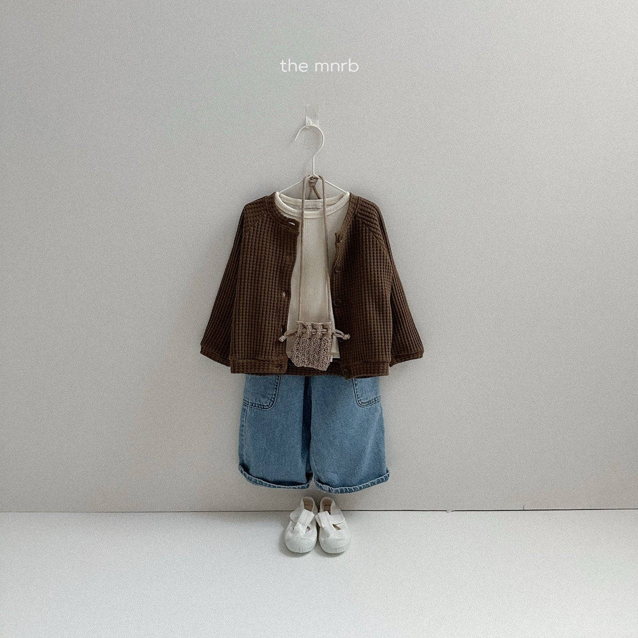 [minirobe] Butter waffle cardigan