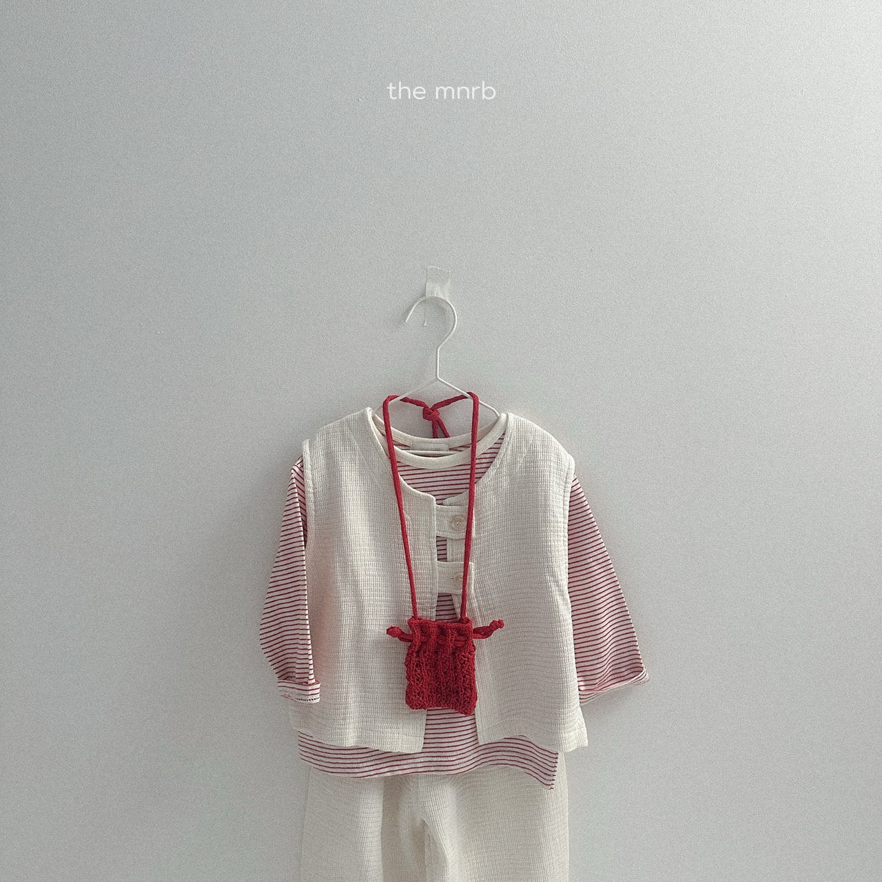 [minirobe] Cocoa stripe tee