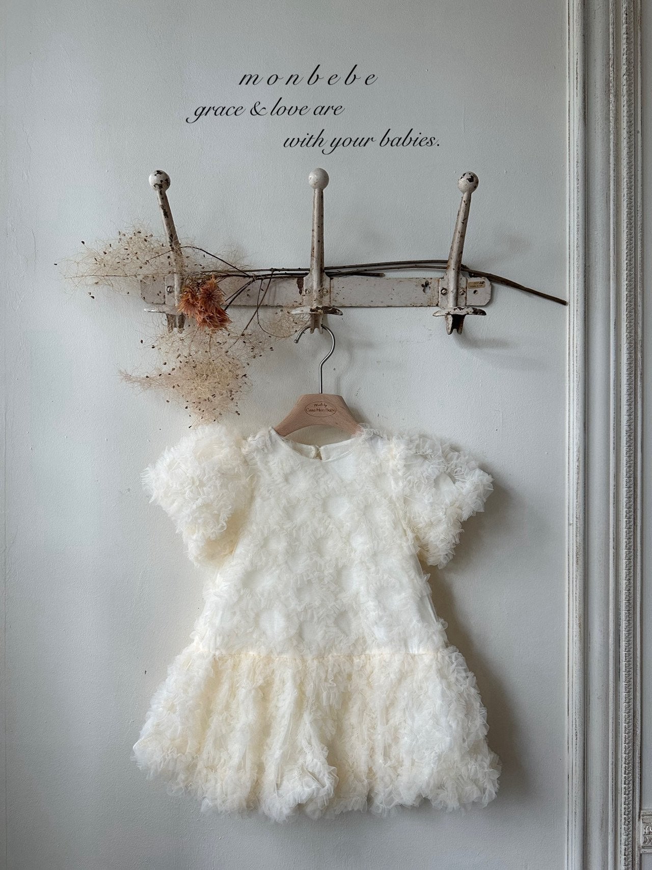 ［monbebe］Blanc shasha one-piece