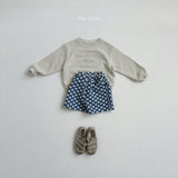 [minirobe] Flower denim short pants