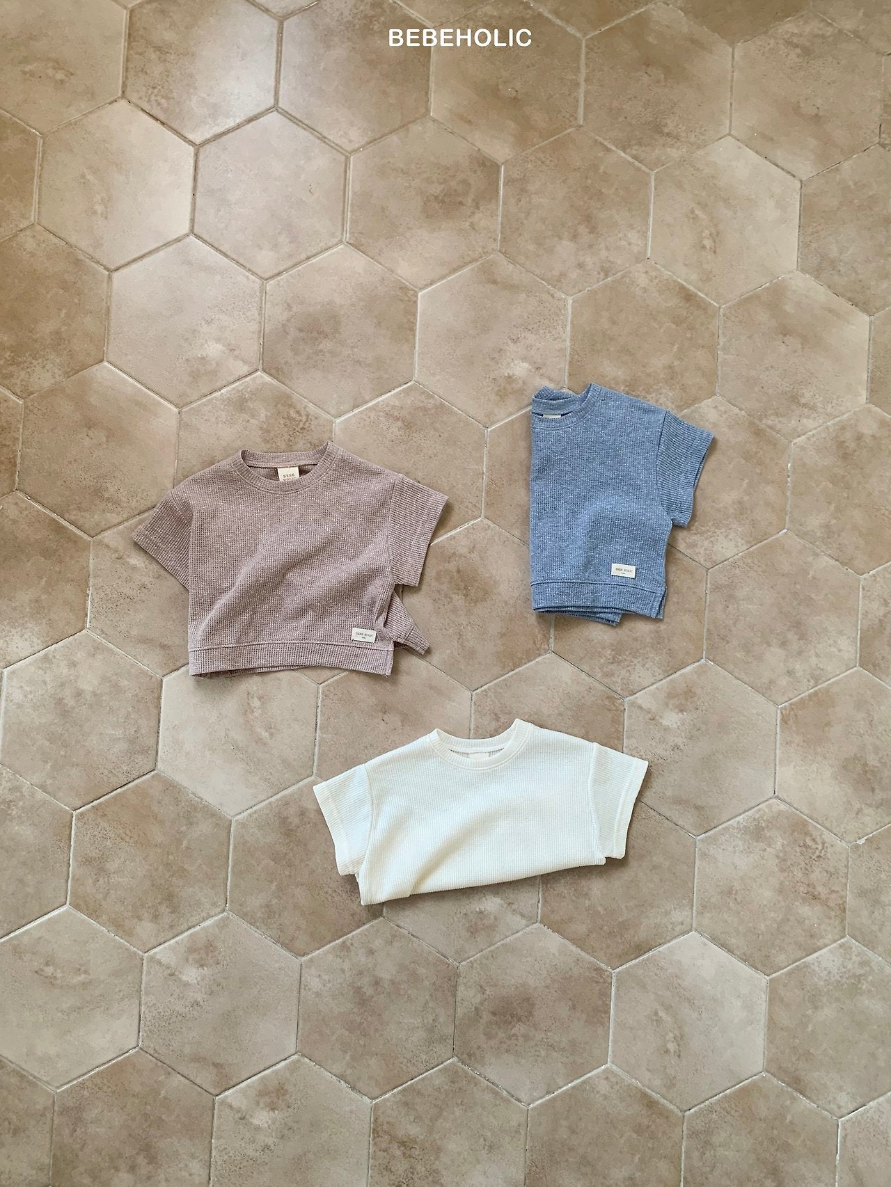 ［bebe holic］Rough waffle tee