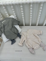 ［mienbloom.B］Waffle button rompers (baby)