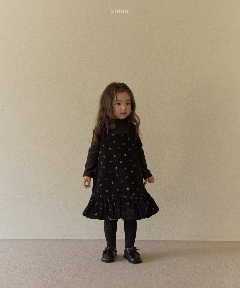 ［LINDO］Basic half neck tee