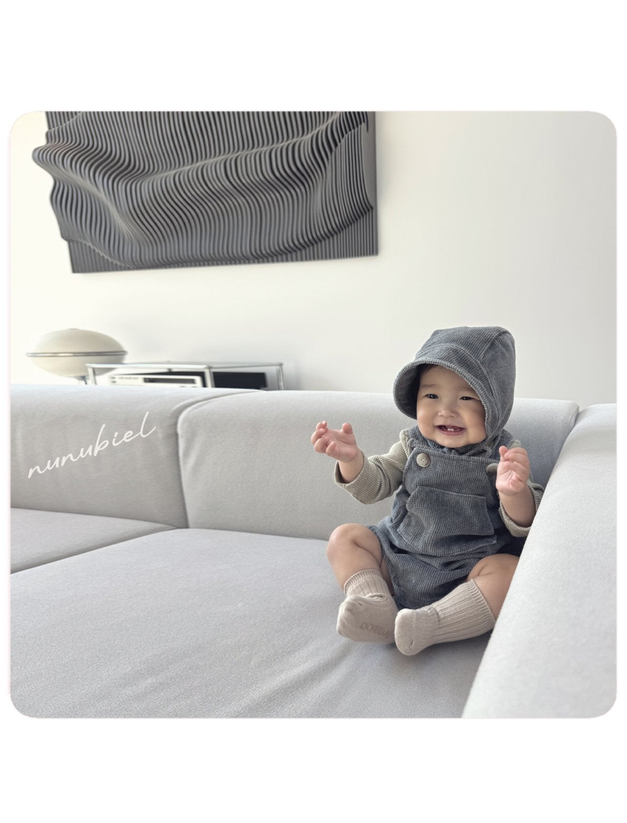 ［nunubiel］Corduroy rompers & bonnet