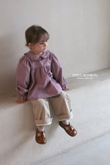 ［DISCO BONBON］Candy frill check blouse