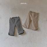 ［aladin］Check ribbon flare pants