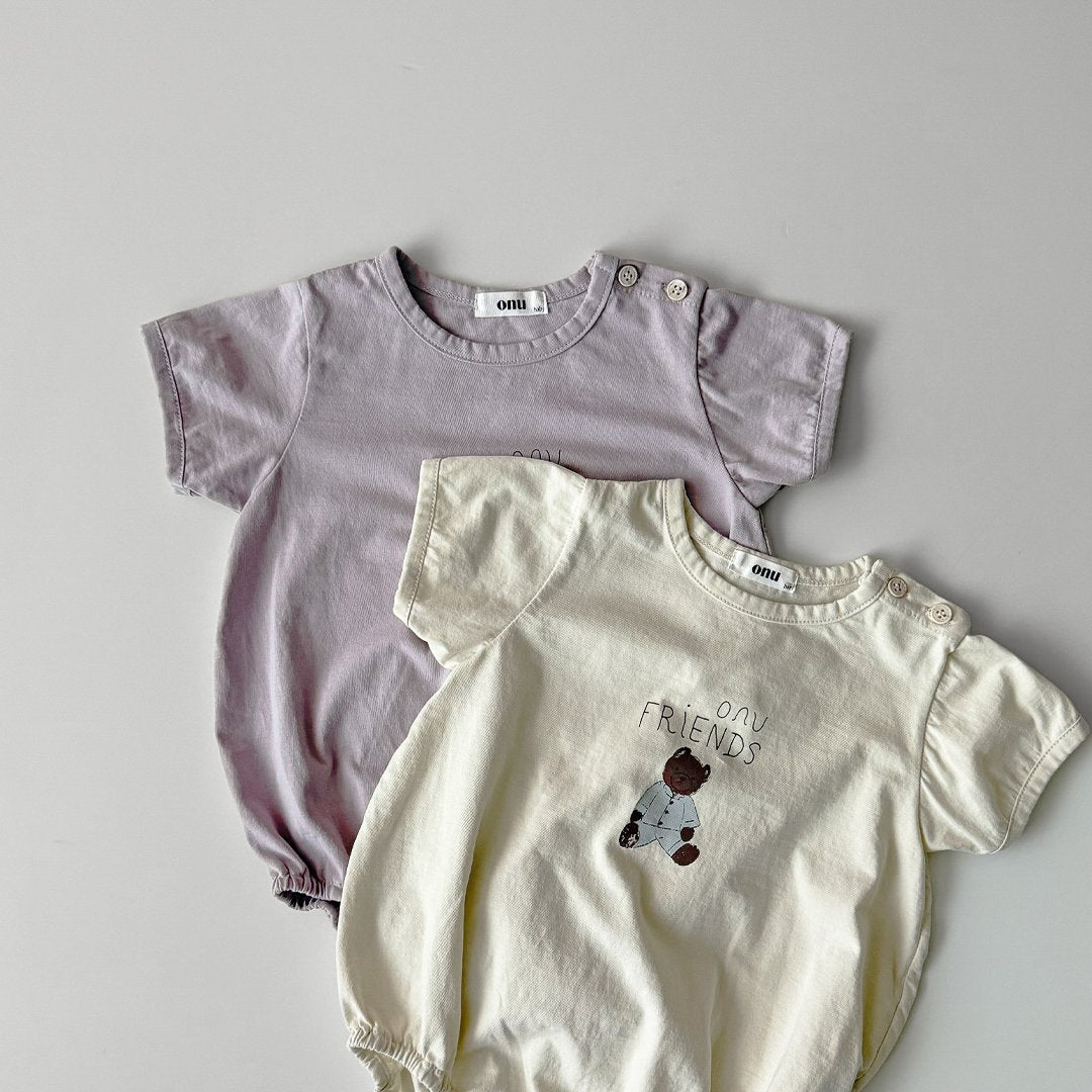 ［onu］Bear friends rompers