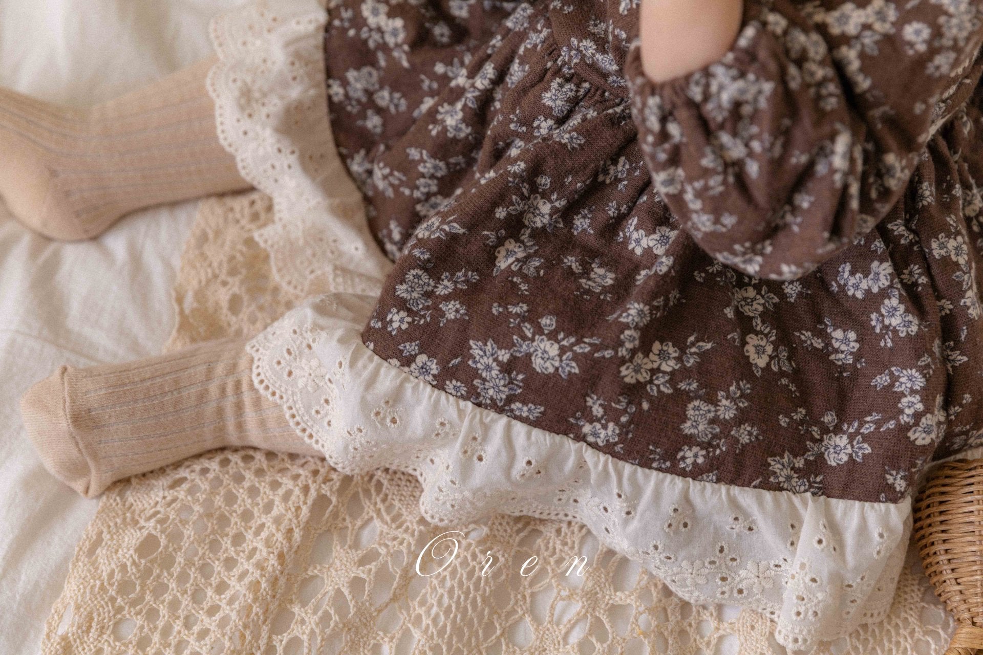 ［OREN］Selena flower padding suit