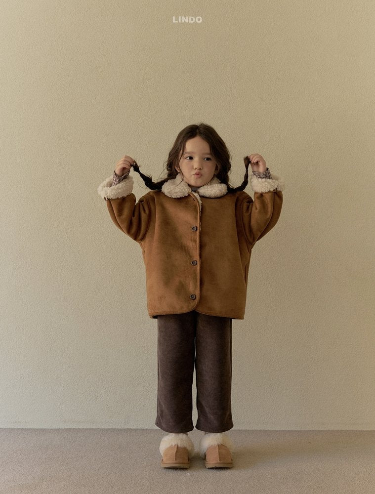 ［LINDO］Creamy mouton jacket