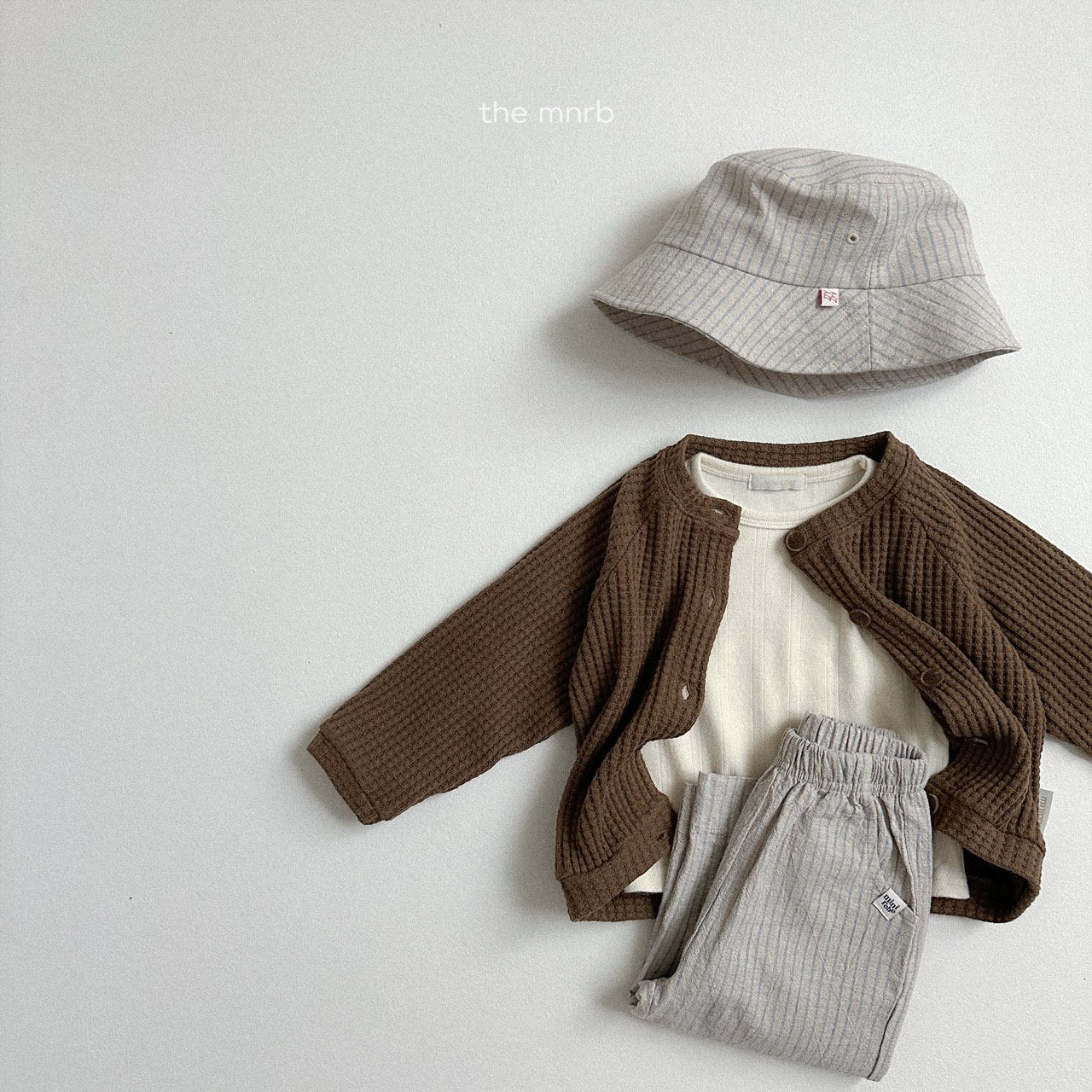 [minirobe] Butter waffle cardigan