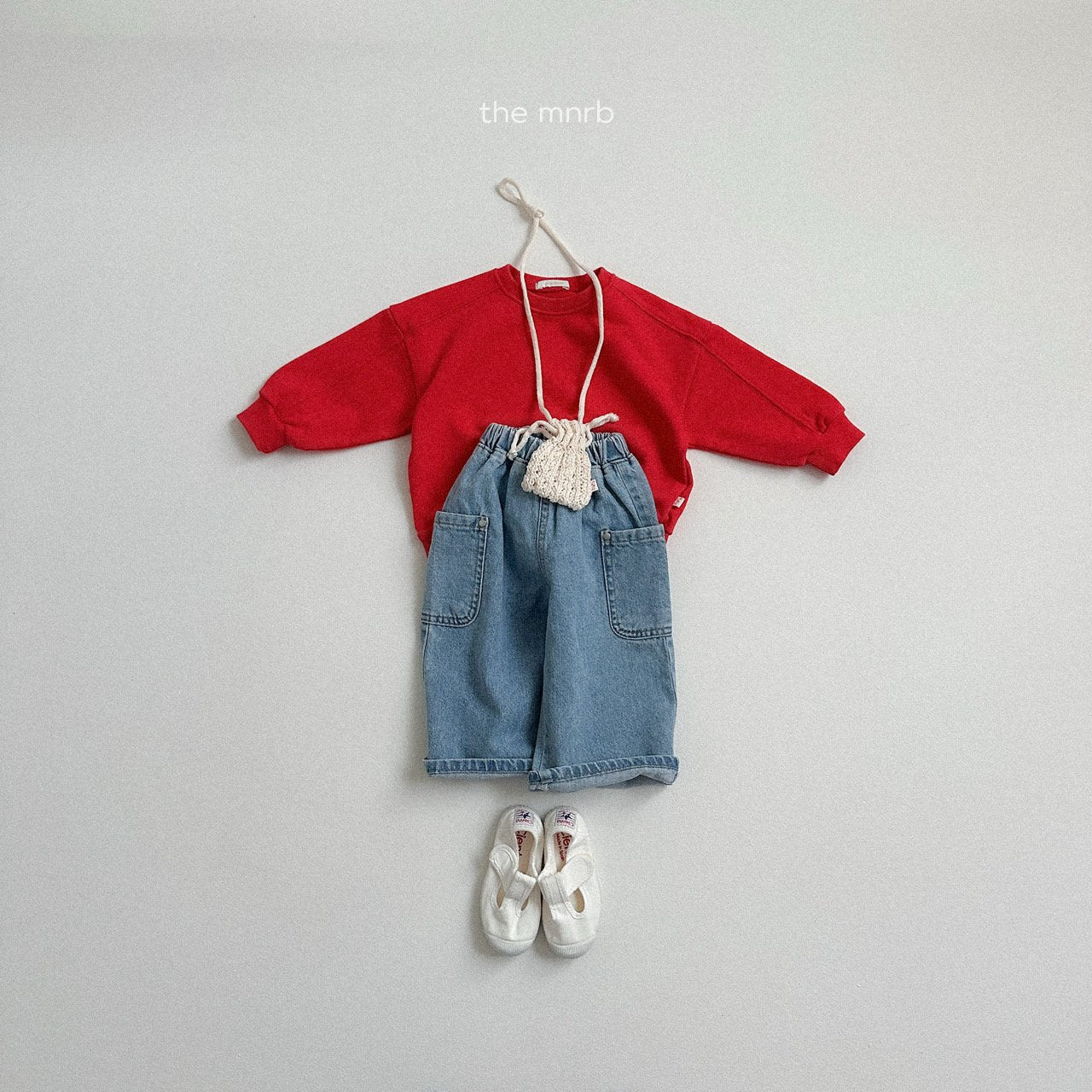 [minirobe] Side denim pants