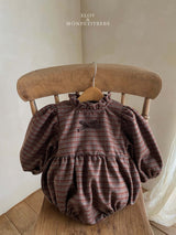 ［Mon petit bebe］Monde check ribbon suit