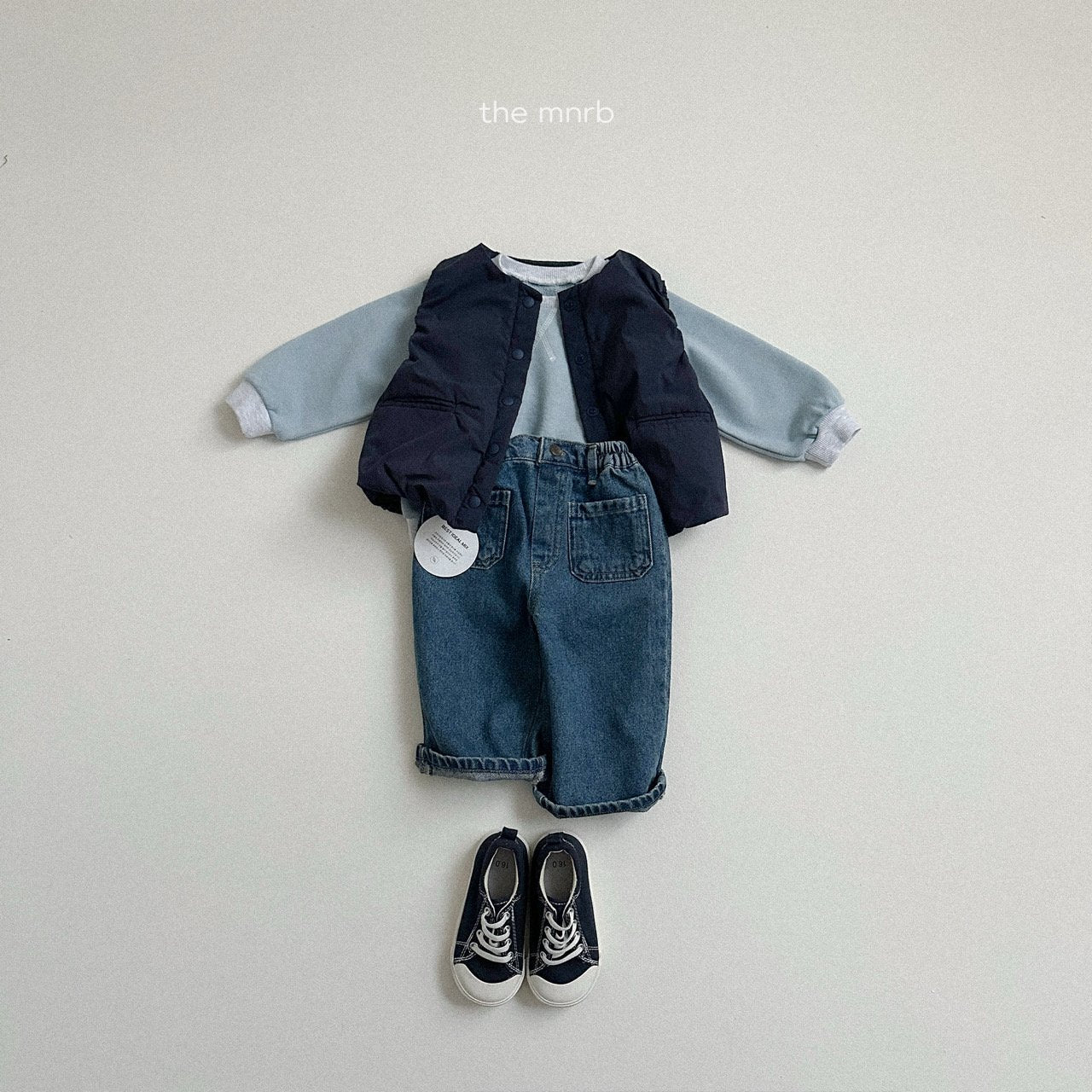 [minirobe] Autumn pocket denim pants