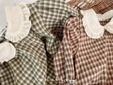 ［valubebe］Frill check collar rompers (baby)