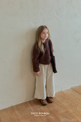 ［DISCO BONBON］Flower corduroy wide pants
