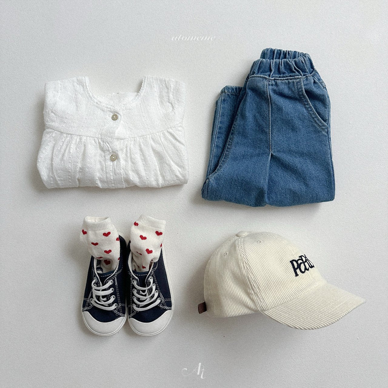 [atomeme] Jump dart denim pants