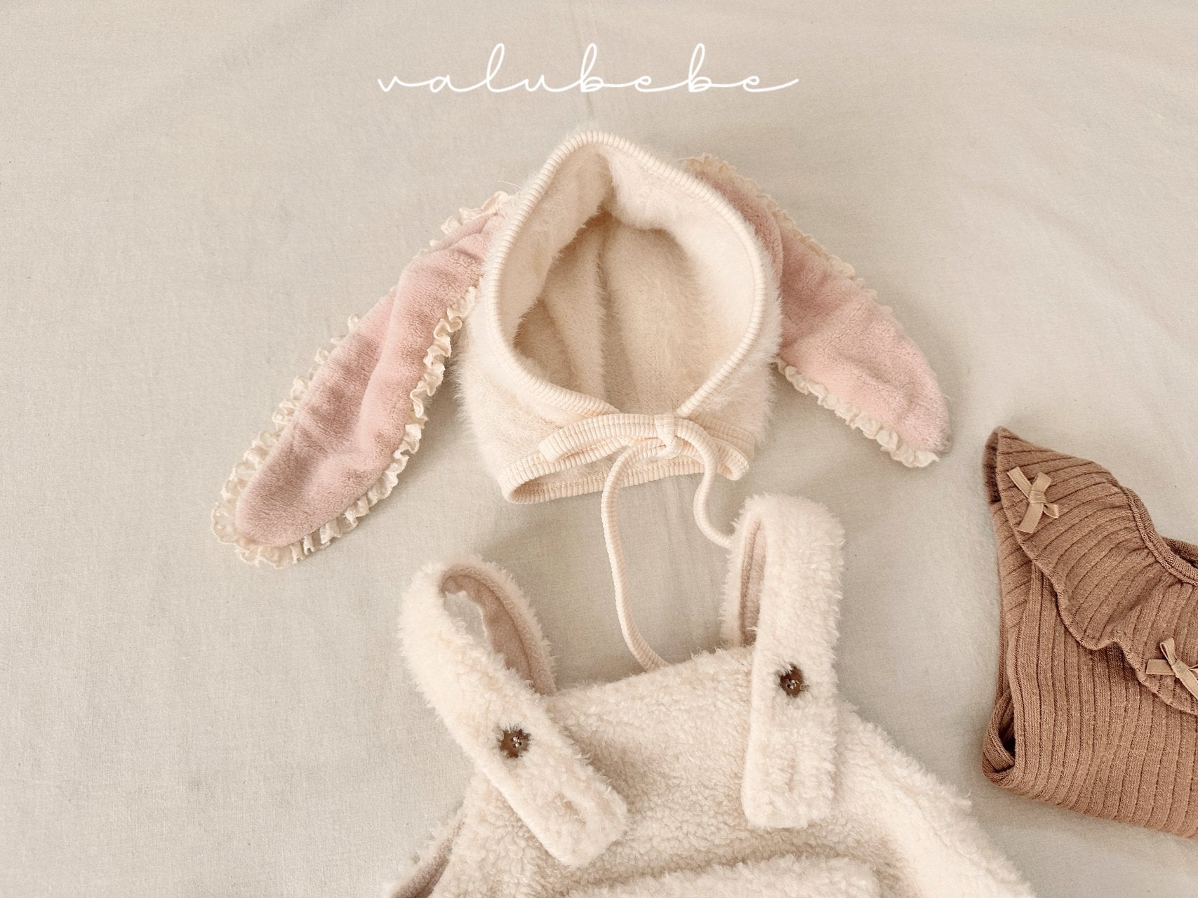 ［valubebe］Bunny fur bonnet (baby)