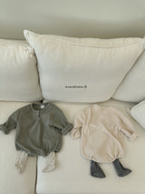 ［mienbloom.B］Waffle button rompers (baby)