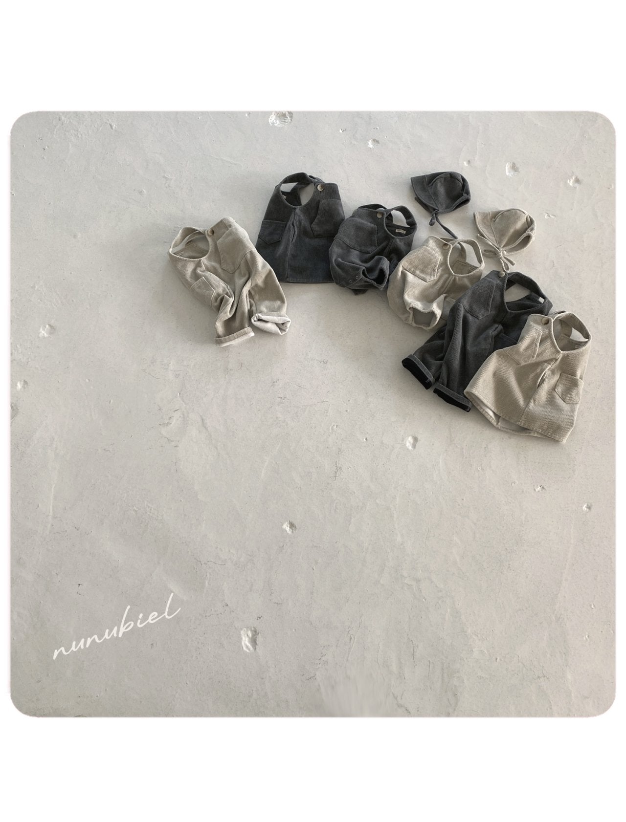 ［nunubiel］Corduroy rompers & bonnet