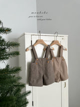 ［monbebe］Window check suspender pants