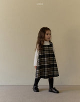 ［LINDO］Milk square one-piece (check)