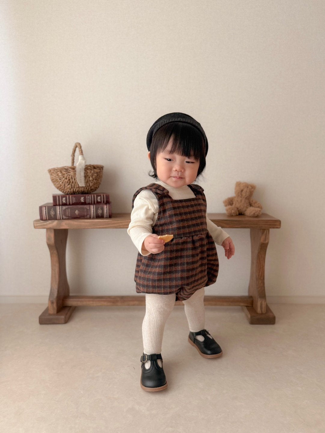 ［mimi market］Eyelet turtleneck tee