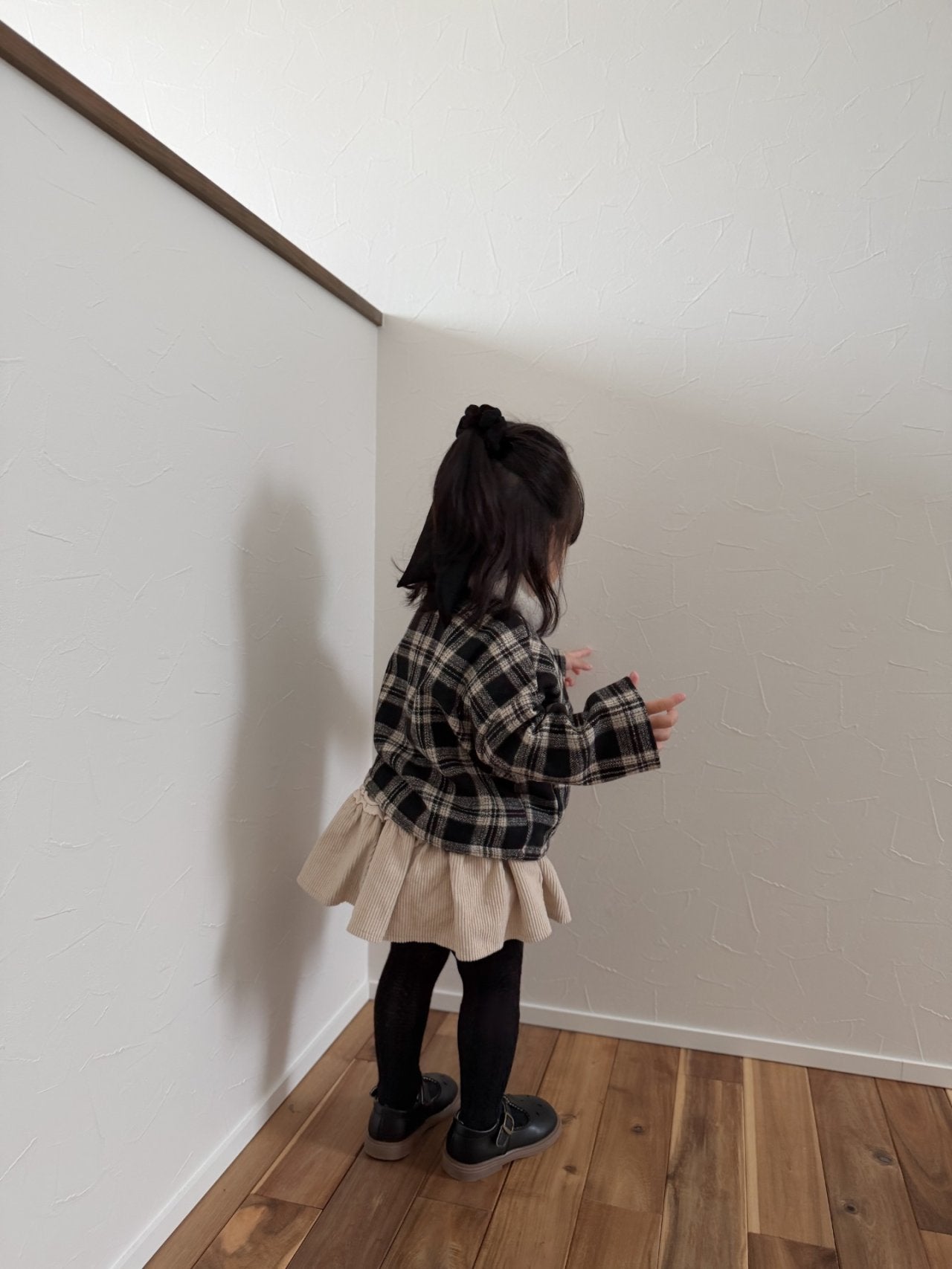 ［mimi market］Check fur coat