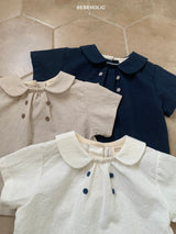 ［bebe holic］Mild double button blouse