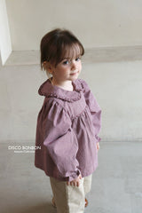 ［DISCO BONBON］Candy frill check blouse