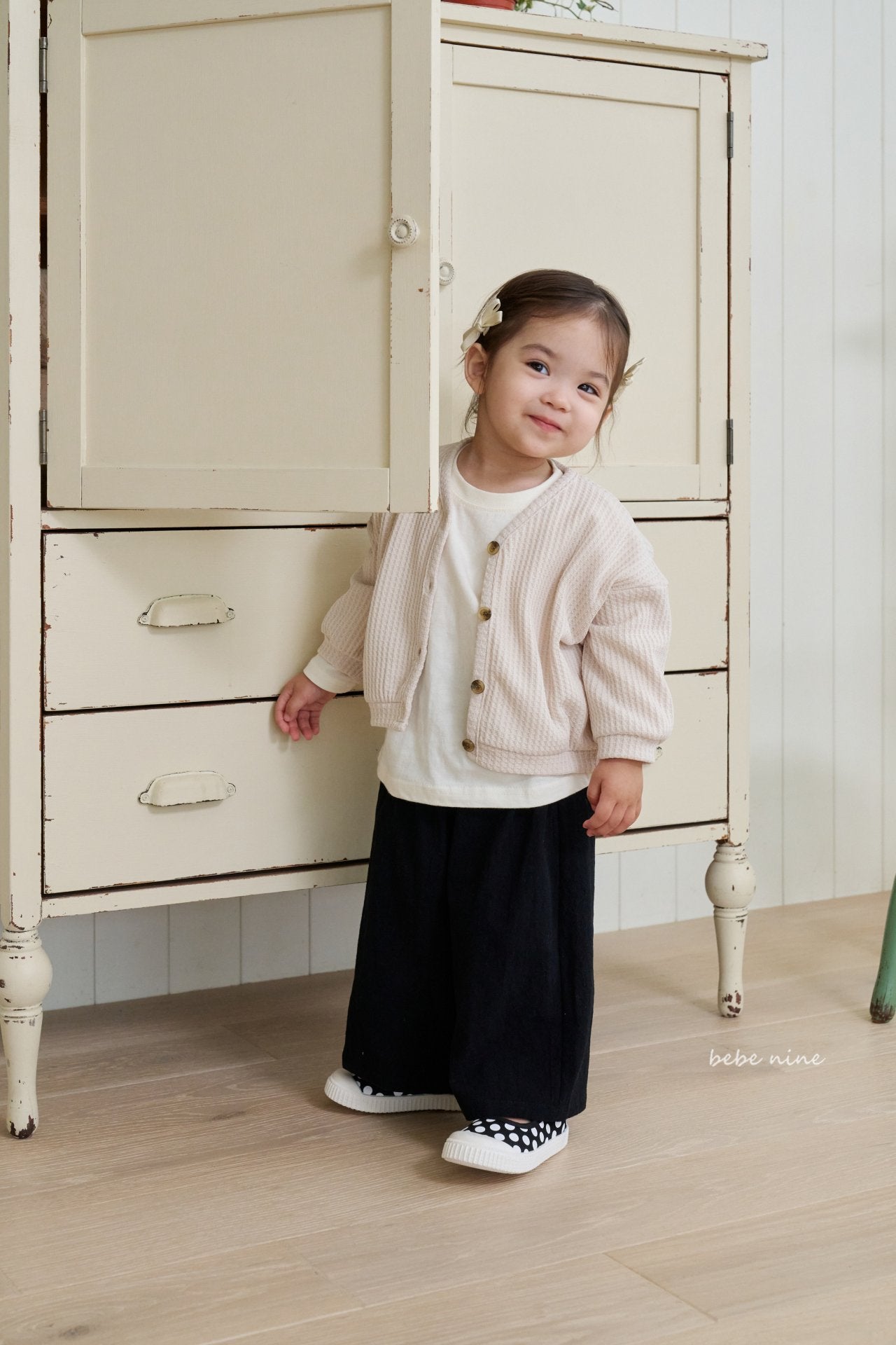 ［bebenine］Coco Waffle Cardigan