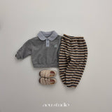 ［aou studio］Cookie stripe jogger