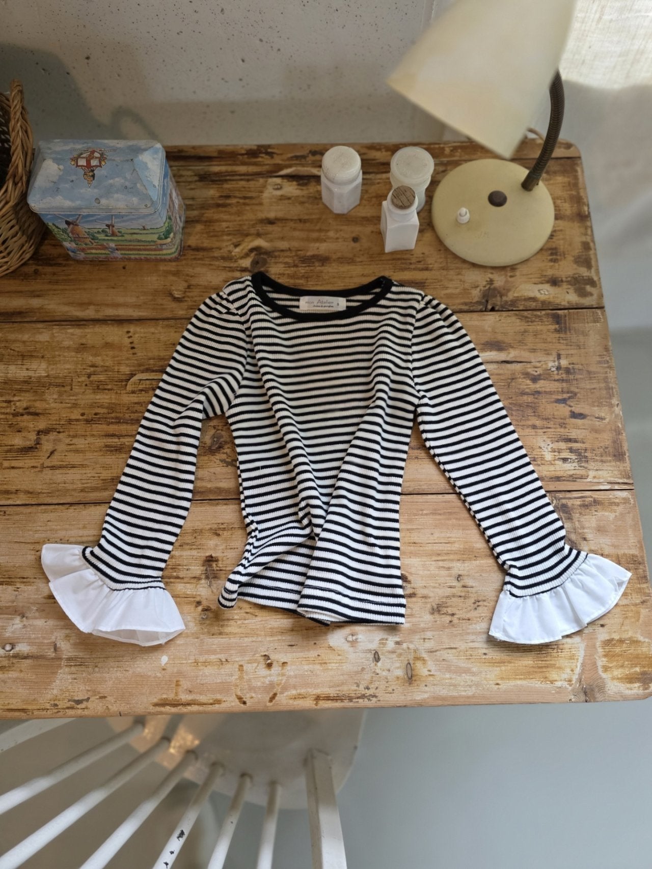 ［mon Atelier］Once stripe tee