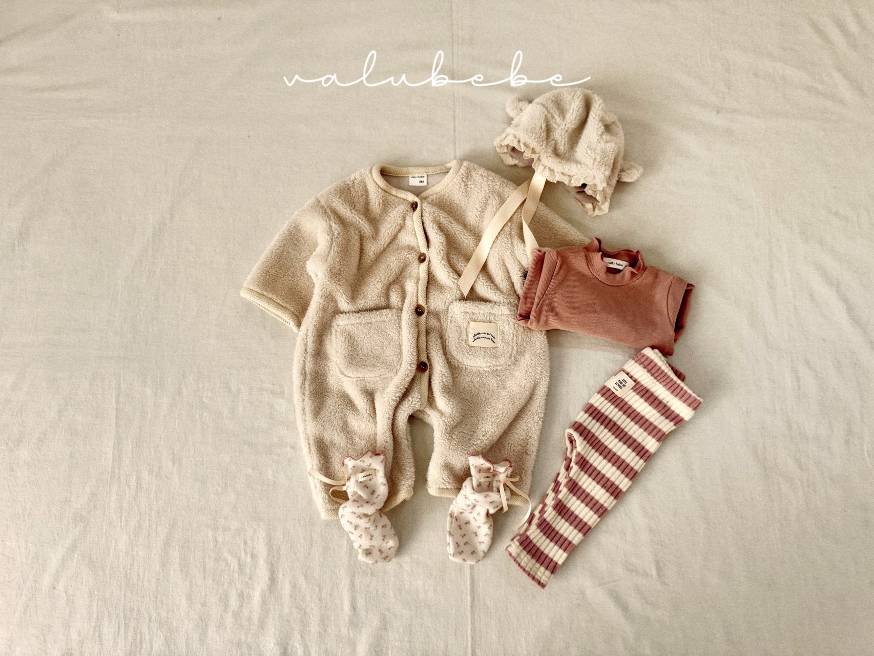 ［valubebe］Floral ribbon socks (baby)