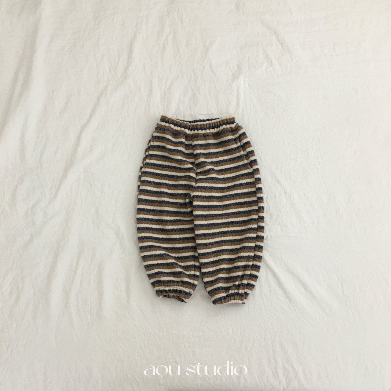 ［aou studio］Cookie stripe jogger