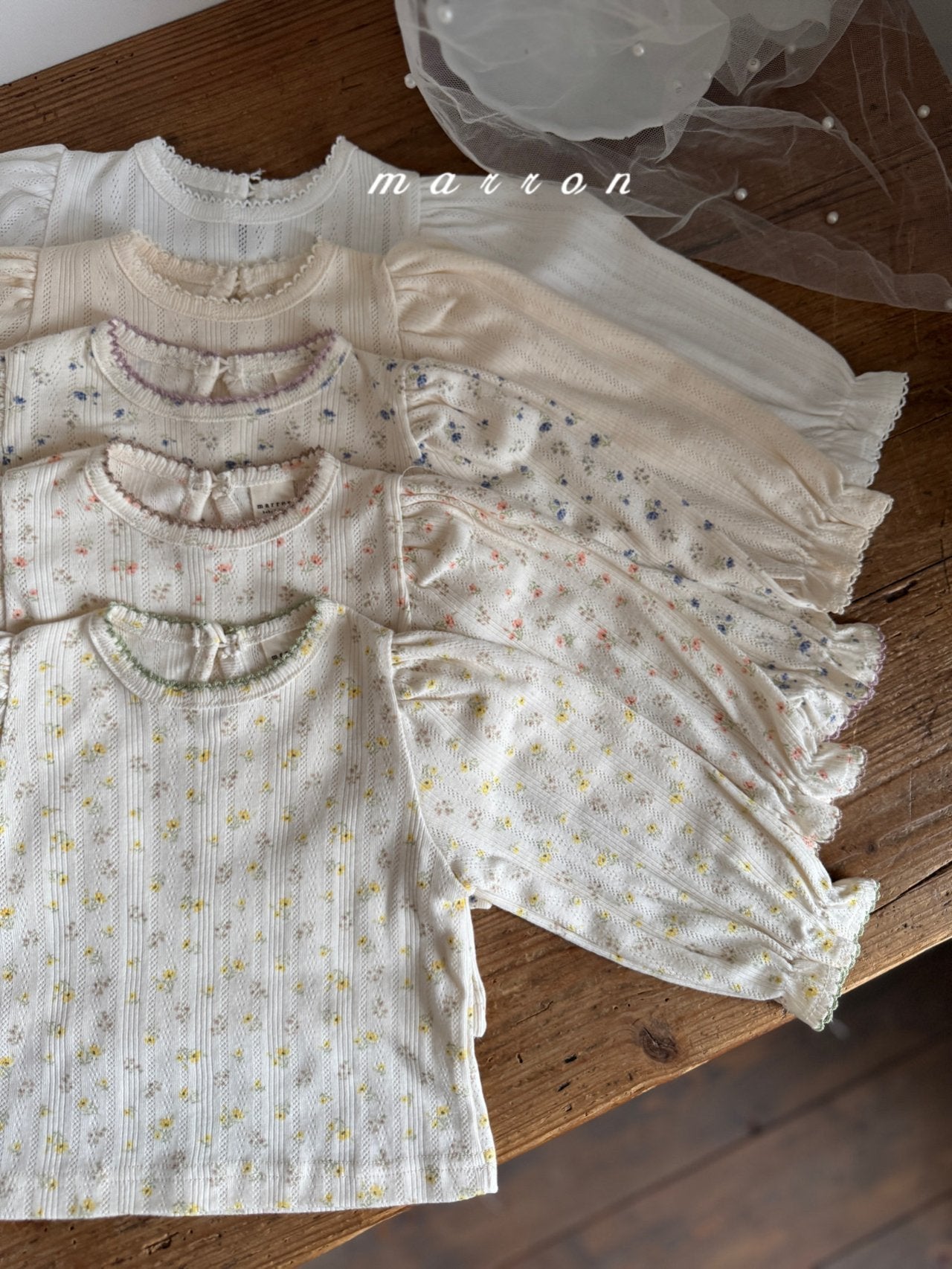 ［marron］Jerry eyelet tops