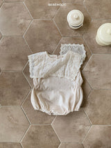 ［bebe holic］Miu linen lace collar rompers