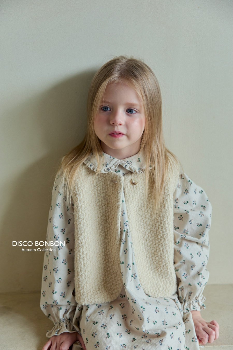 ［DISCO BONBON］Baba flower corduroy one-piece