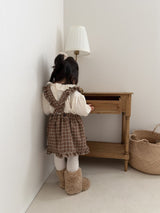 ［mimi market］Boucle apron one-piece