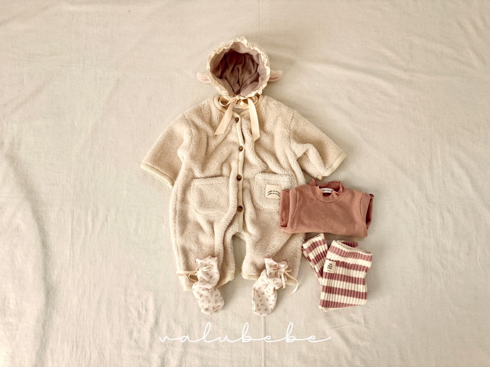 ［valubebe］Floral ribbon socks (baby)