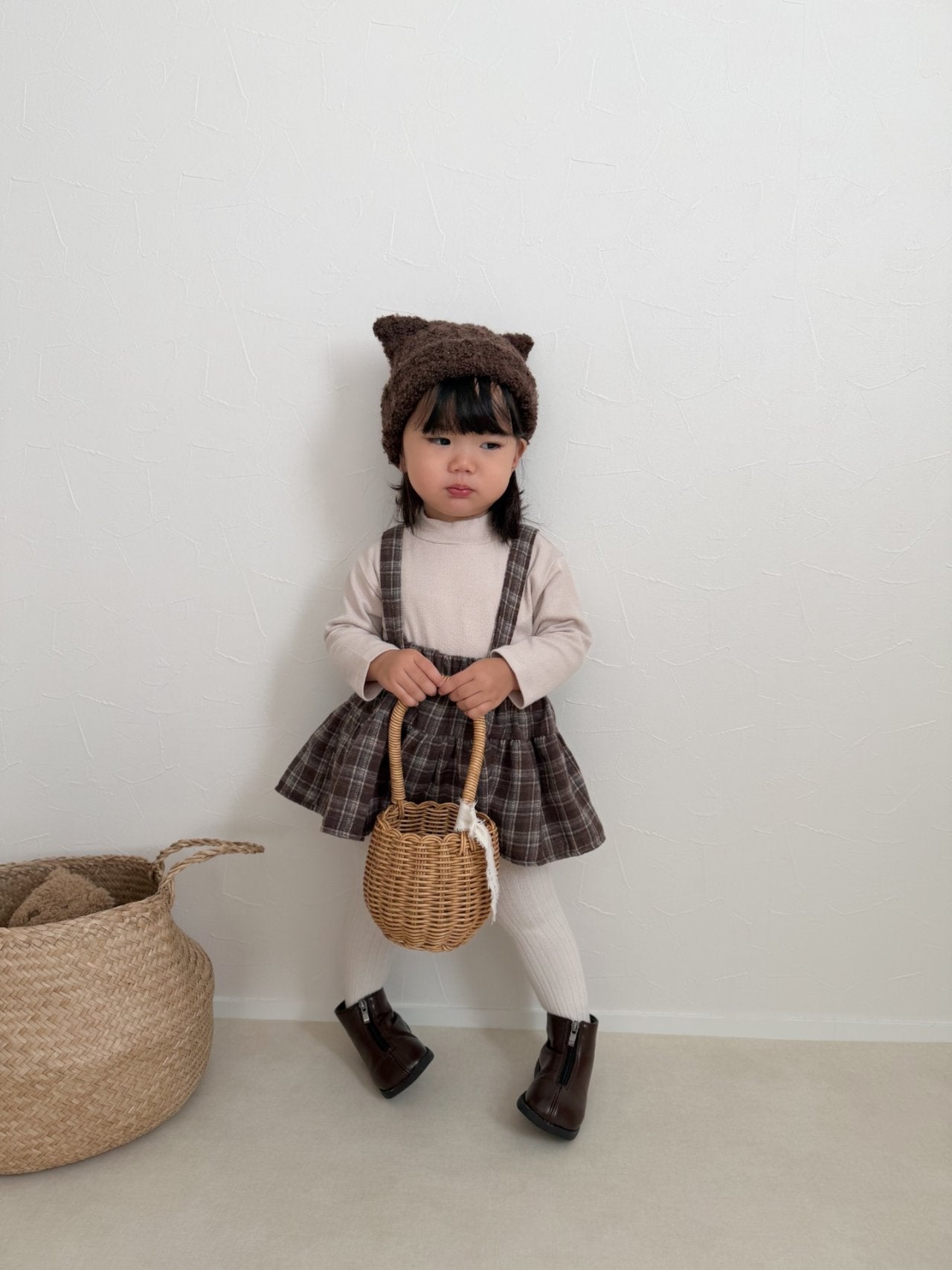 ［mimi market］Eyelet turtleneck tee