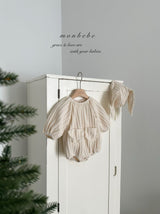 ［monbebe］Knit bonbon rompers