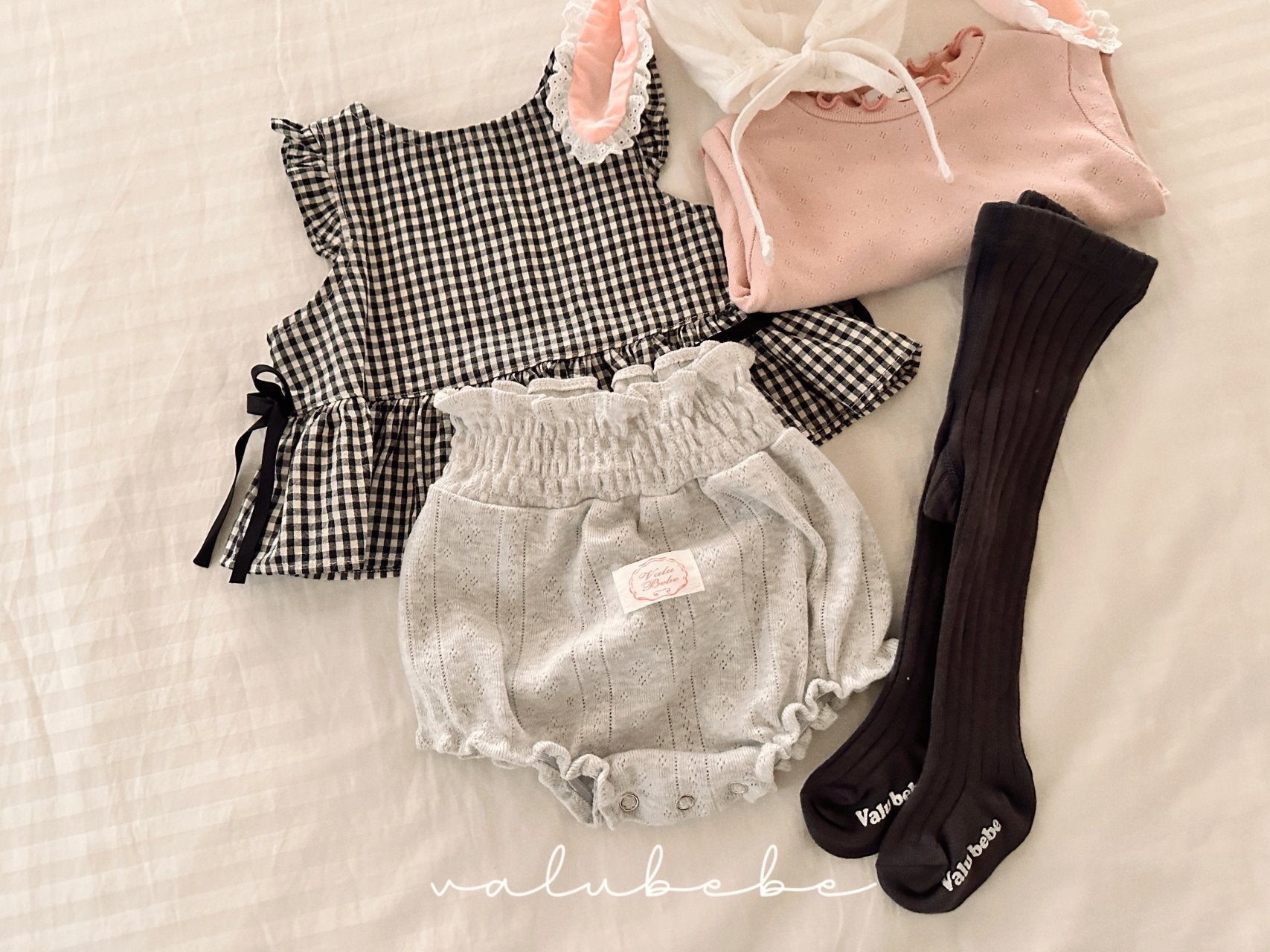 ［valubebe］Lena frill ribbon vest