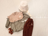 ［valubebe］Frill check collar rompers (baby)