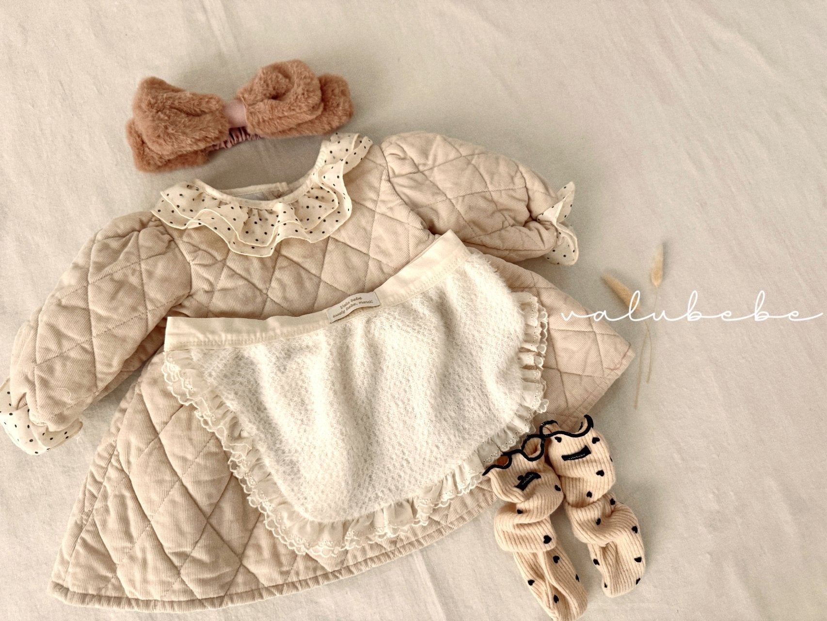 ［valubebe］Dot color quilting one-piece (baby)