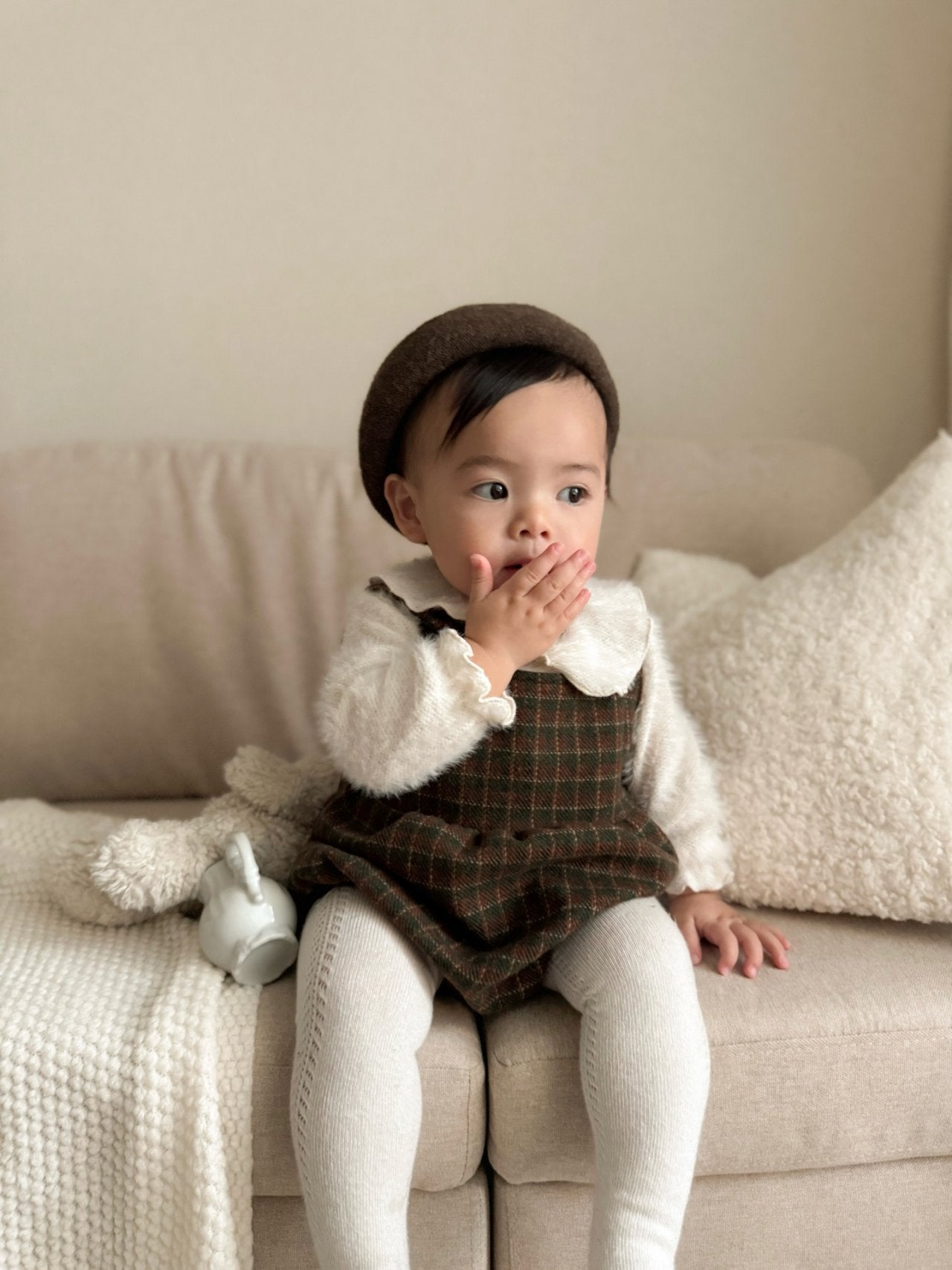 ［mimi market］Olly suspender rompers