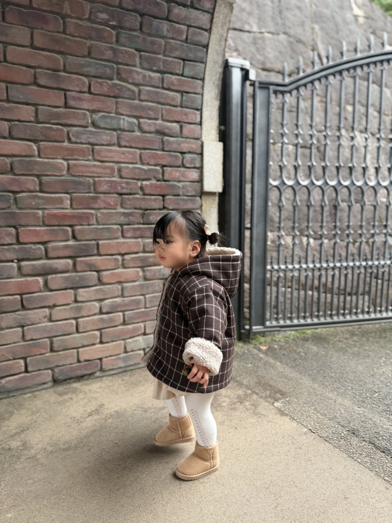 ［mimi market］Check boa jumper