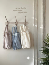 ［monbebe］Winter rib suspender pants